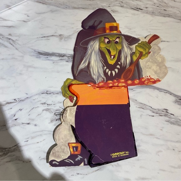 Vintage Amscan Witch Cauldron honey comb crepe Centerpiece vintage Halloween - Picture 6 of 6